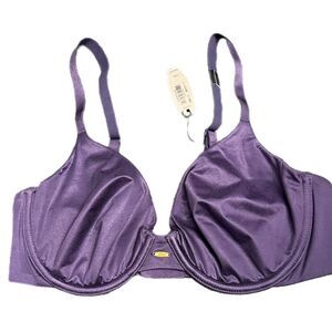 Victoria’s Secret Supersoft Satiny Fabulous unlined semi demi bra purple 34C